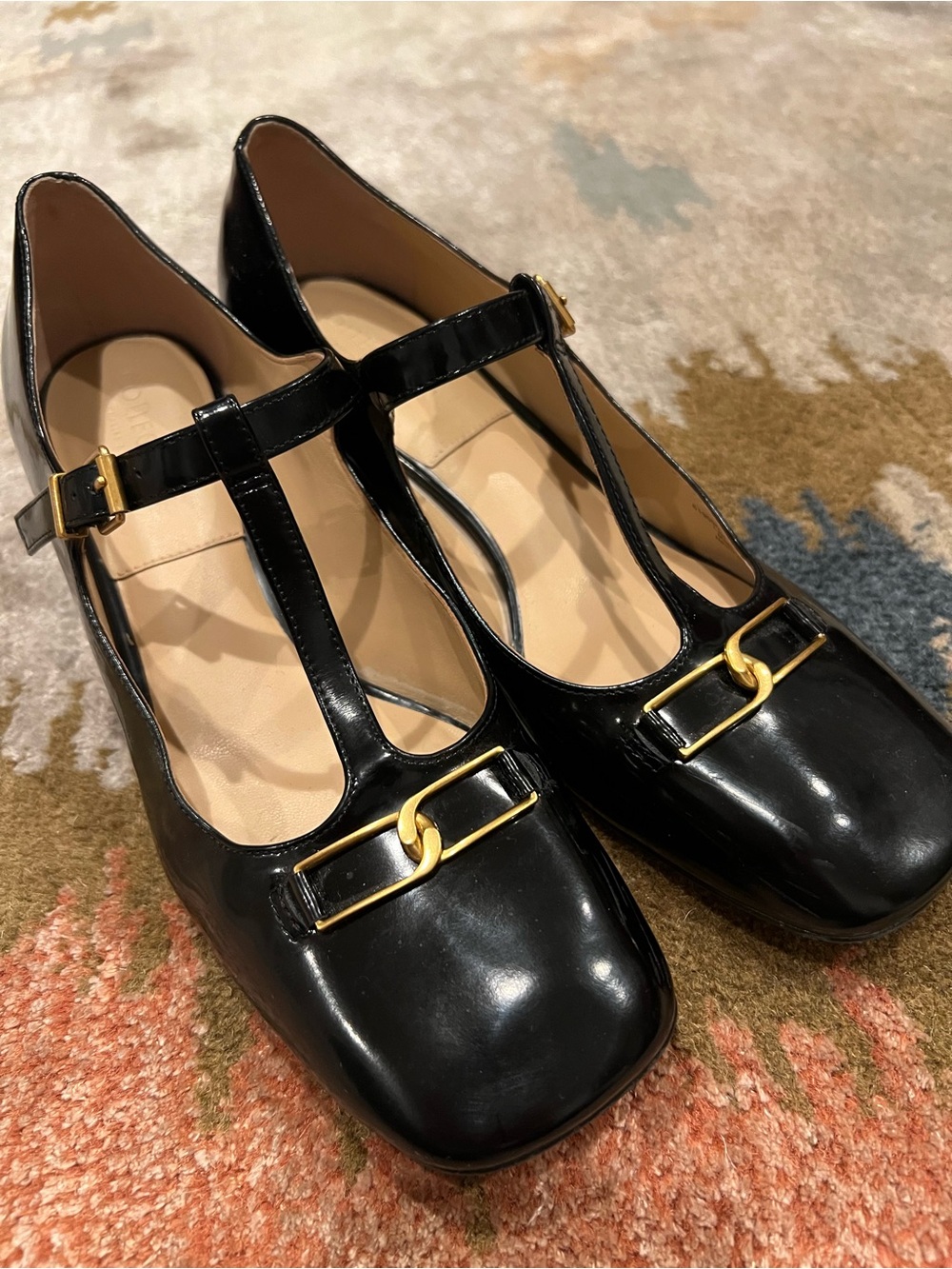 Charles & Keith Gabine Leather Mary Janes - Size 7.5 (EU 38)